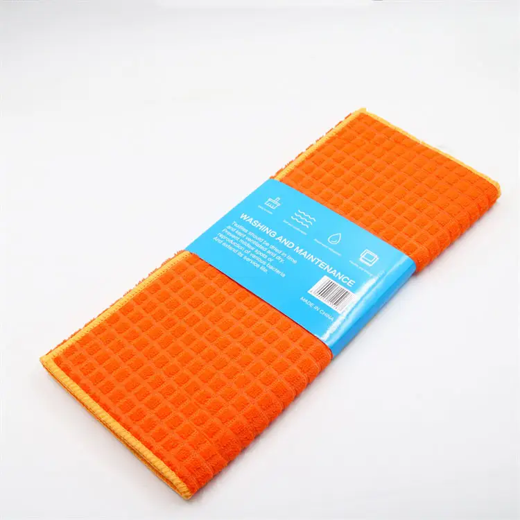 Toallas de tejido de poliéster personalizadas para cocina, tejido de tela de fruta cítrica para té y taza, 105Gsm
