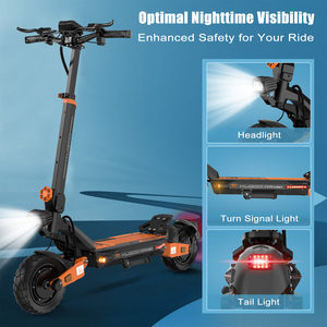 Trottinette électrique pliable pour adultes KUGOO F2 Pro Max 1000W, double moteur haute puissance, 52V 22Ah, pliable, portable - Product Image 6