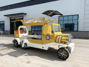 Chariot blanc traditionnel de style européen Corbillard électrique tiré par des <span class=keywords><strong>chevaux</strong></span> <span class=keywords><strong>Van</strong></span> funéraire Vente de remorque <span class=keywords><strong>Transport</strong></span> spécial - Product Image 2