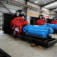 Pompe centrifuge horizontale multi-étages à moteur diesel - Débit élevé, rendement élevé, faible bruit, en acier inoxydable, pour usage minier