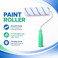 Rouleau de peinture en polyester DIY en gros, manche en plastique, facile à utiliser, personnalisable, OEM pour la peinture