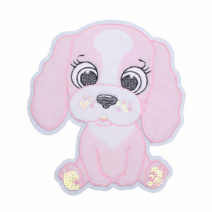 Lot de patchs brodés de chiot de dessin animé en peluche et sequins pour Pâques, personnalisables, à thermocoller/à coudre pour vêtements <span class=keywords><strong>DIY</strong></span> - Product Image 5