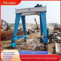 Grue à portique mobile sur roues en caoutchouc personnalisée de 5 à 100 tonnes pour le levage de poutres en béton