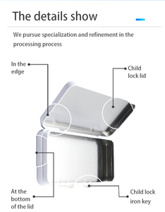 Tùy chỉnh in cao cấp nhỏ hình chữ nhật tinplate hộp kim loại có thể tái chế thuốc Lá Trường hợp cho xì gà lưu trữ - Product Image 5