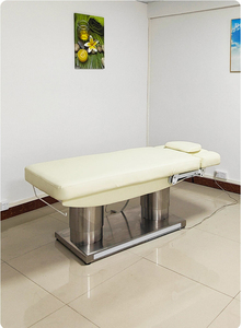 Lit de massage chauffant de luxe Base <span class=keywords><strong>extra</strong></span> large en acier inoxydable doré Spa de beauté Table de massage faciale électrique Lit de cils pour salon - Product Image 6