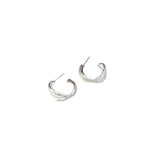 S925 Sterling <b>Silver</b> Geometric Hoop Earrings For Women Everyday Wear 925 <b>Silver</b> Ear <b>Studs</b> Minimalist Design Fashion Jewelry - Product Image 4