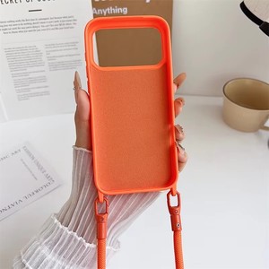 เคสโทรศัพท์ซิลิโคนพรีเมียม สีพื้น สัมผัสนุ่ม ป้องกันการตก พร้อมสายคล้องคอ สำหรับ iPhone 18 17 Air 16 15 Pro Max - Product Image 3