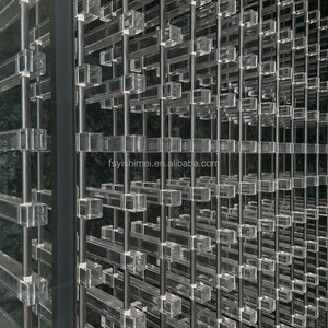 Porte-vin mural en verre acrylique moderne minimaliste de luxe modulaire personnalisé en métal aluminium pour bar salon - Product Image 1