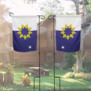 Kit de supports métalliques pour drapeau de jardin extérieur - Drapeau de jardin numérique personnalisé double face en tissu Oxford 300D 12x18 pouces, écologique et durable - Product Image 1
