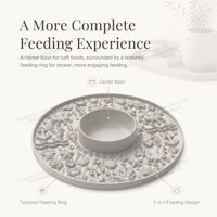 Nouveau bol à lécher pour chien en silicone de qualité alimentaire, grande taille, motif uni, alimentation lente, anti-renversement et anti-étouffement