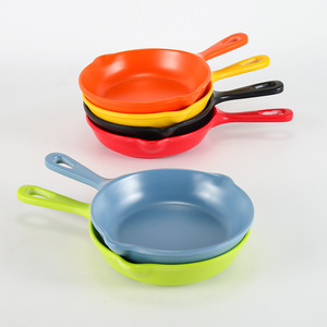 Poêles à frire avec poignées, plateaux de service colorés en mélamine pour les repas de restaurant, d'hôtel et les barbecues - Product Image 3