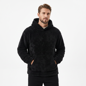 <b>mens</b> <b>sherpa</b> pullover <b>hoodie</b> with luxury streetwear styling private label service for boutique retailers - Product Image 1