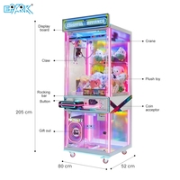 Machine à griffes à monnayeur pour peluches, machine de jeu d'arcade commerciale pour centres de divertissement et centres commerciaux
