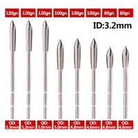 ID 3.2mm Insert en acier inoxydable flèche Point 80/100/120Grains pour tir à l'arc bricolage tête de flèche