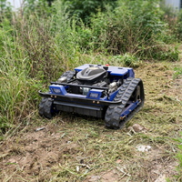 Vente en gros directe : Tondeuse télécommandée sur chenilles en caoutchouc pour terrains en pente et aménagement paysager