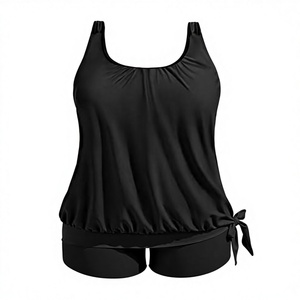 Women’s Custom Solid Shorts Wireless Bikini Set Modest Coverage <b>Tankini</b> Two Piece Bathing Suit Athletic Swimwear 2026 - Product Image 4