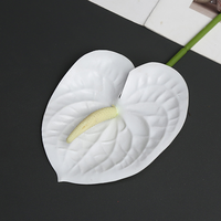 Bunga Anthurium Sutra Buatan Real Touch - Tahan UV Ramah Lingkungan Dekorasi Buatan Tangan untuk Pernikahan Paskah Natal