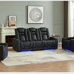 Divano multifunzionale in vera pelle Cinema per la vita di lusso accessibile per la <span class=keywords><strong>casa</strong></span> del palazzo o il pavimento piatto Video mobilia della stanza - Product Image 1
