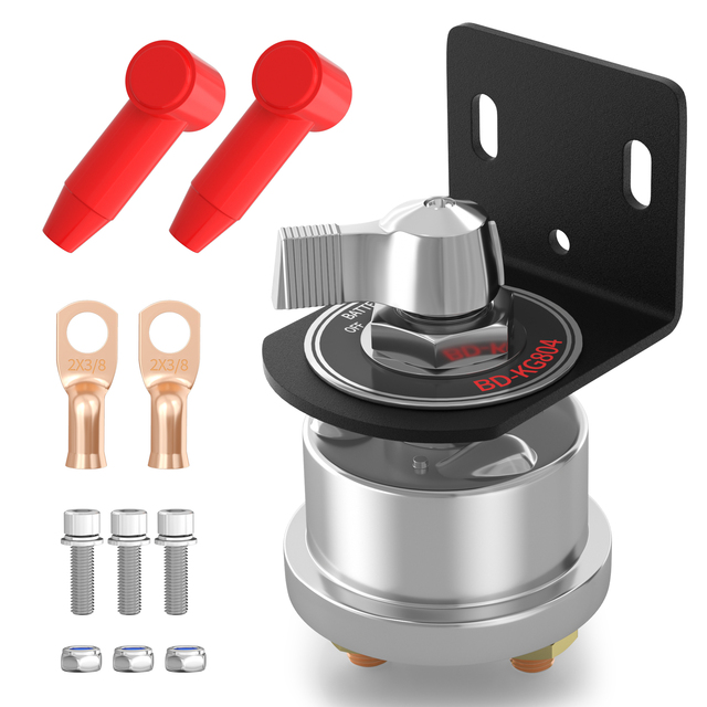 ASW-A802 12v Battery Disconnect Switch Battery Battery Isolator Switch ON-OFF Switch with Long Knobor