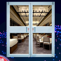 Nouvelle conception moderne de porte d'entrée KFC avec cadre en aluminium, ouverture à battant, en fibre de verre, verre, acier inoxydable, application pour la maison et la salle de bain