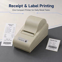 Printer Barcode Thermal 58mm untuk Struk & Label dengan Bluetooth Nirkabel RS232 untuk Timbangan Ritel