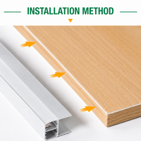 Profilé en aluminium encastré pour éclairage LED de meuble, idéal pour les projets de décoration de cuisine et le mobilier (vente en gros)