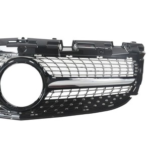 Rejilla Delantera para Mercedes-Benz Clase SLC R172, Negra Plateada, de Plástico ABS, Malla para Parachoques, 16-19 mm - Product Image 3
