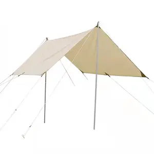 Camping en plein air de Haute Qualité Quicksand Or Grande Taille Canopy 6-8 Personnes 150D PU2000