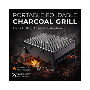 Factory Price OEM/ODM Lightweight <b>Metal</b> Folding Charcoal & Wood BBQ <b>Grill</b> Outdoor Camping Survival Travel-Model EPDGFC000 - Product Image 1