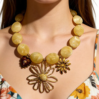 Collier Pendentif Perlé en Acier Inoxydable Doré Gaovo Premium, Design de Niche, Résistant au Ternissement, Bijoux de Mode pour Femme