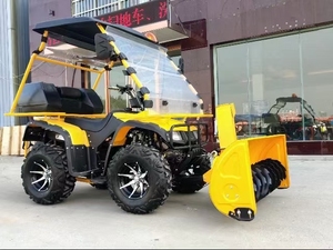 Quitanieves con Cabina de Conducción, Escoba Quitanieves Multiusos con Parabrisas Grande para Techo, Pala Quitanieves de 1.5 m - Product Image 3