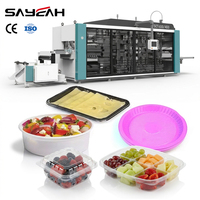 Hoge Kwaliteit Multi-Stations Wegwerp Plaat Plastic Fruitdozen Maken Machine Food Container Thermovormende Machine
