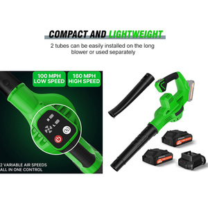 Soffiatore <span class=keywords><strong>per</strong></span> Foglie Senza Fili 1000CFM Leggero a Batteria con 2 Batterie e 2 Impostazioni di Velocità <span class=keywords><strong>per</strong></span> Giardino, <span class=keywords><strong>Prato</strong></span>, Parco, Esterni - Product Image 4