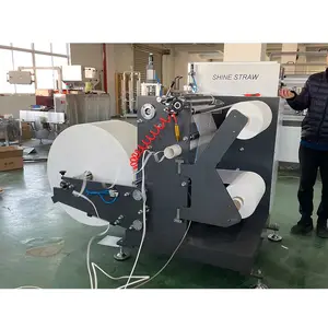 Straw Machine Production Line Jumbo Roll Automatic Paper Slitting Machine Slitting Rewinder 100% Production Capacity 2.2kw---4kw