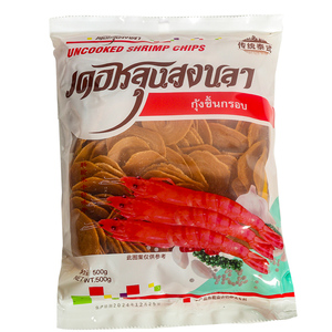 Chips <span class=keywords><strong>di</strong></span> Gamberetti Crudi Certificati Halal, <span class=keywords><strong>Cracker</strong></span> <span class=keywords><strong>di</strong></span> <span class=keywords><strong>Gamberi</strong></span> 500gx20/Cartone, Snack Quotidiani per Cucina Halal Africana Musulmana - Product Image 1
