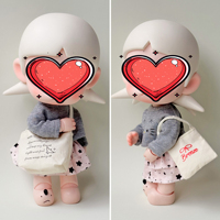 Sac en toile miniature original pour vêtements de poupées en peluche de 10 cm et 15 cm, accessoires, petit sac à bandoulière pour tenues de poupées BJD Azone 1/6