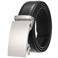 Ceinture en cuir bleu marine LY25-0711-1, ceinture automatique à boucle pour hommes, pour costumes et jeans