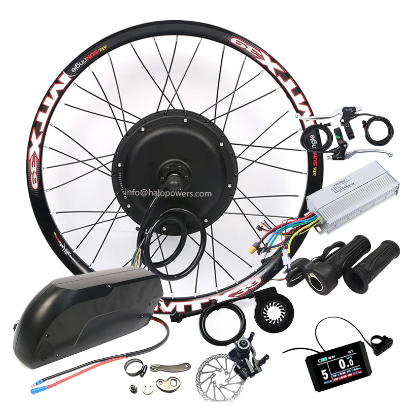 Top1000w 1500w 2000w 48v 52v kit ebike 3000w 72v ruota della batteria a tre angoli 27.5 "kit di conversione ebike kit e-bike 48v-72v 3000w