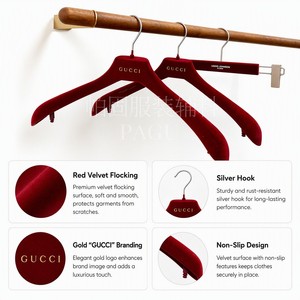 Perchas de Terciopelo Personalizables con Logotipo para Mujer, Ganchos de Acero, Almacenamiento Multifuncional para Armario, Marca Pagu, Precio de Fábrica - Product Image 2