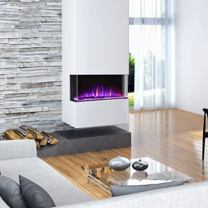 Luxstar Chèn Lò Sưởi Điện 3 Mặt Gắn Tường 64 Inch Lò Sưởi Điện Trong Nhà Có Nhiệt - Product Image 2
