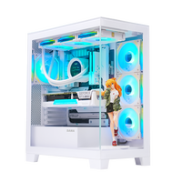 SAMA Nouveau design Installations matérielles multiples boîtier en verre trempé ordinateur atx pc boîtier en gros OEM boîtier de bureau