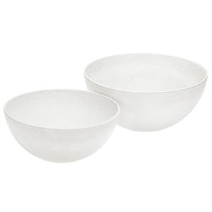 Juego de 2 Tazones MAGU de Cerámica Blanca con Diseño Natural - Product Image 1