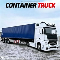 1/24 alliage conteneur cargo simulation logistique transport véhicule modèle voiture remorque semi-remorque conteneur moulé sous pression camion jouets