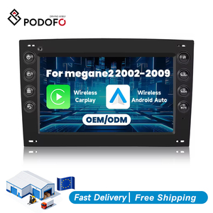 Podofo 7'' 2Din Android Carplay/Android Auto sans fil GPS/WiFi/FM/RDS pour Renault Megane2 2002-2009 Autoradio Livraison rapide - Product Image 1