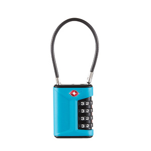 <b>Tsa</b> Approved Combination Padlock Blue Zinc Alloy 4 Digit Travel <b>Lock</b> For Luggage Gym Locker - Product Image 3