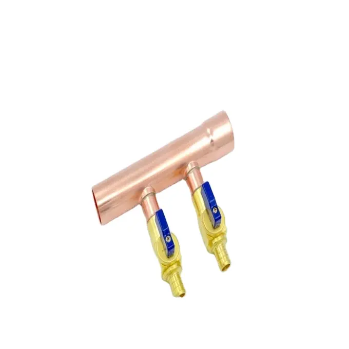 2 Port Manifold for water distribution systems using copper pipe