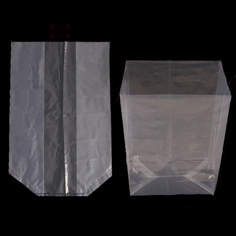 Custom Eco Vriendelijke Hoge Kwaliteit Vierkante Bodem Zak Transparante Platte Verpakking Zak