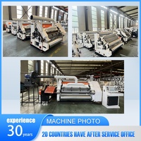 Machine à onduler le carton simple face pour la fabrication de cartons, installation sur base, avec système de ventouse sans doigts, modèle sans M