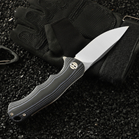 Couteau de poche pliant en acier D2 avec manche G10, couteau de survie pour le camping, la randonnée, le travail quotidien, logo personnalisé