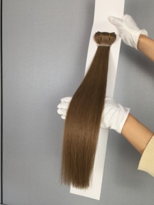 ผมต่อแบบเครื่องจักร Genius Weft Virgin Remy คุณภาพสูง 100% ผมแท้จากรัสเซีย พรีเมียม - Product Image 2